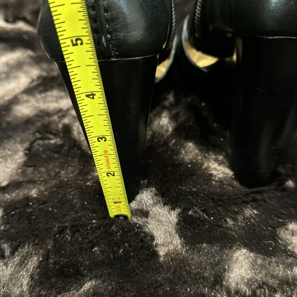 Coach Jaelyn Open Toe Black Leather Platform Wedges Zip Up Heeled Sandals - Picture 6 of 14